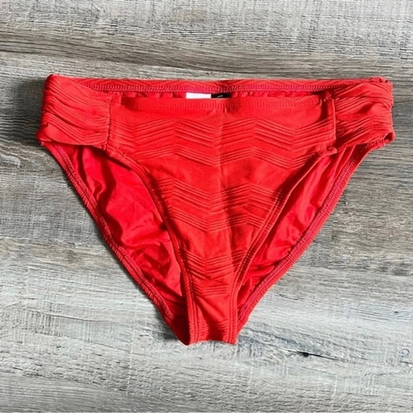 La Blanca Red Textured Swim Bottoms - Picture 1 of 7